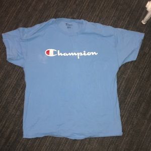 Light blue champions t-shirt